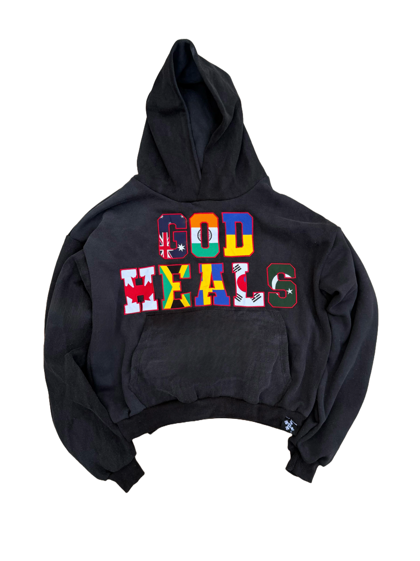 &#39;GOD HEALS&#39; FLAG HOODIE