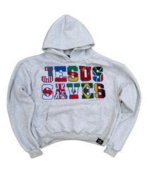 &#39;JESUS SAVES&#39; FLAG HOODIE