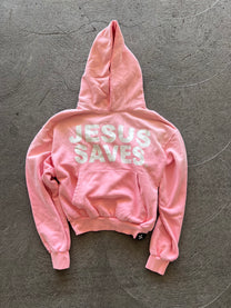 &#39;JESUS SAVES’ WEIGHTED HOODIE