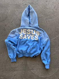 &#39;JESUS SAVES’ WEIGHTED HOODIE