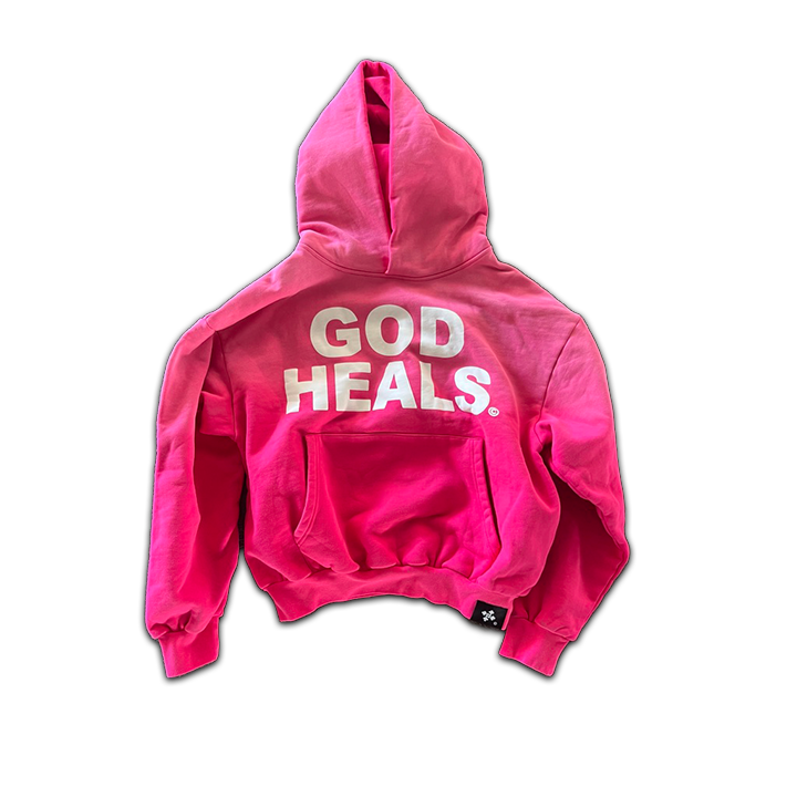 &#39;GOD HEALS&#39; WEIGHTED HOODIE