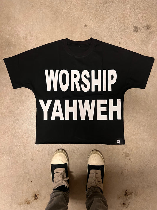 'WORSHIP YAHWEH' TEE - BLACK