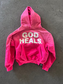 &#39;GOD HEALS&#39; WEIGHTED HOODIE