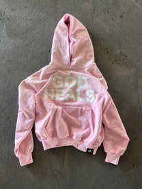 &#39;GOD HEALS&#39; WEIGHTED HOODIE
